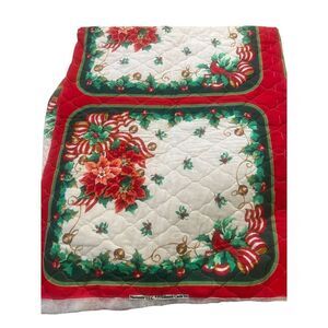 A Christmas Gathering Wamsutta quilted placemats to sew set of 9